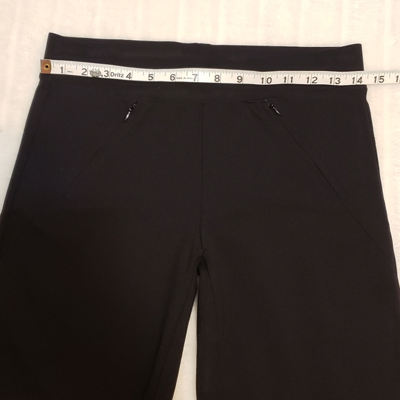 HUE Black Flat Front Pull On Pants - Picture 12 of 16